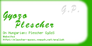 gyozo plescher business card